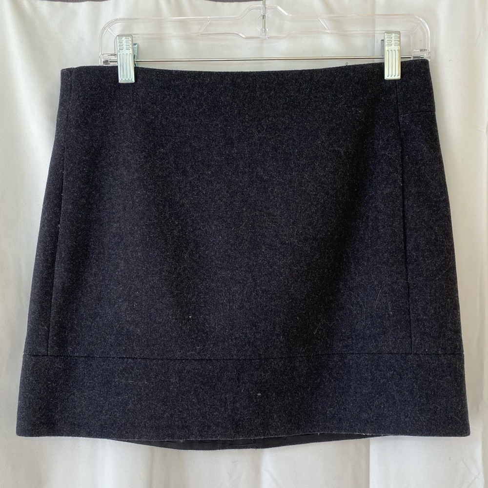 J. Crew charcoal grey wool mini skirt